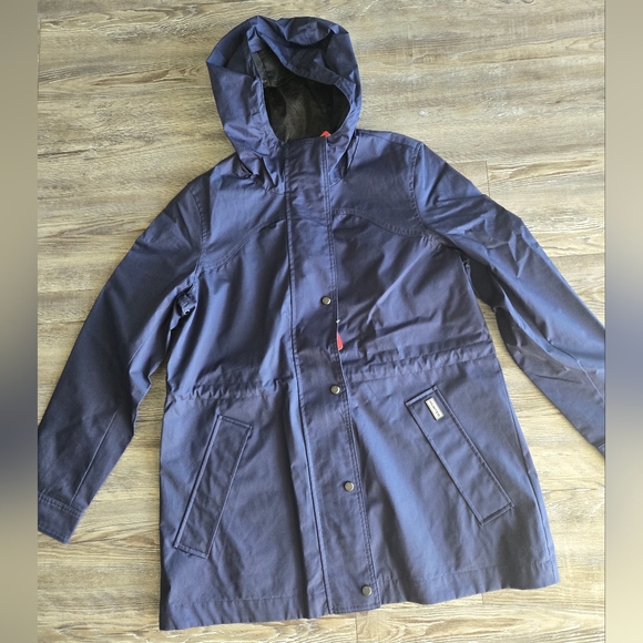 Hunter Navy Water-Resistant Cotton Smock Jacket 🌧️ Size M NWT - Picture 2 of 14